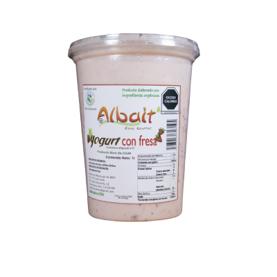 Yoghurt de fresa 1l (Albait)